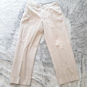 LL Bean Vintage Cream Corduroy Pant 34 & 35 x 30
